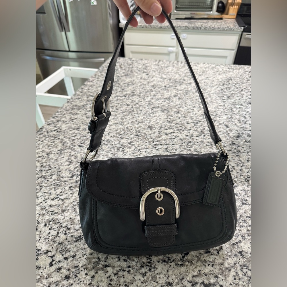 SOLD Coach Black Leather SoHo